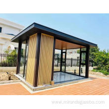 gazebo with aluminum louvered roof waterproof garden